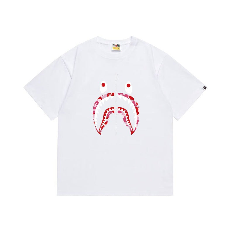 Bathing Shark and ape head print T Shirts NextBlock