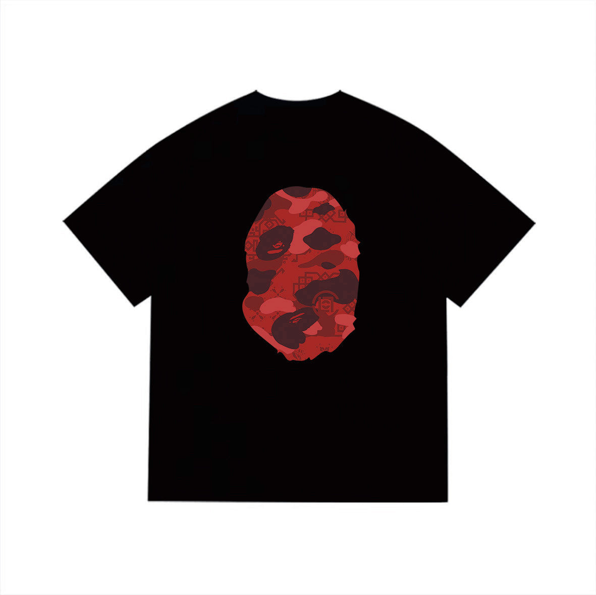 Bathing Shark and ape head print T Shirts NextBlock