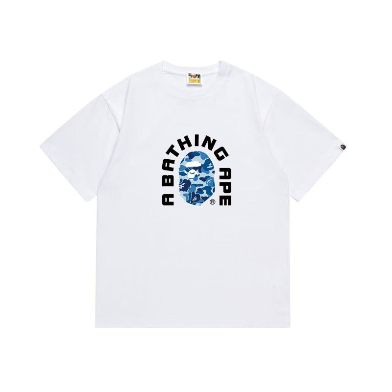 Bathing Shark and ape head print T Shirts NextBlock