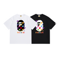 Bathing Shark and ape head print T-Shirt NextBlock