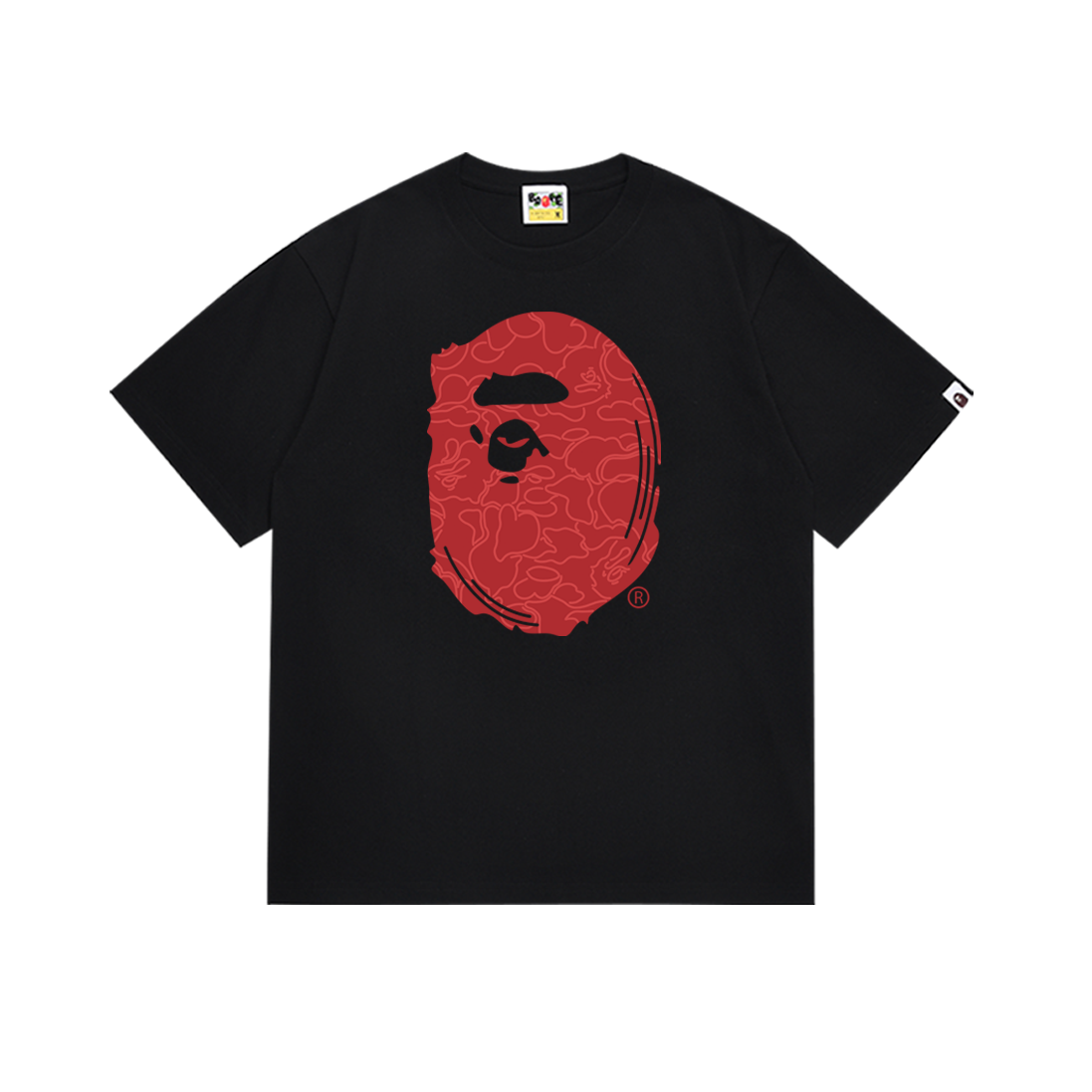 Bathing Shark and ape head print T-Shirt NextBlock