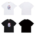 Bathing Shark and ape head print T Shirts NextBlock