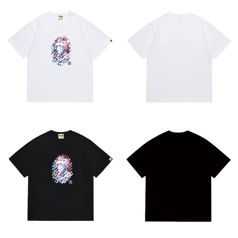 Bathing Shark and ape head print T Shirts NextBlock