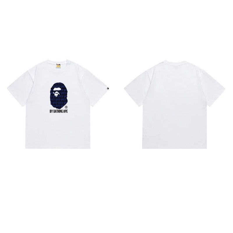 Bathing Shark and ape head print T Shirts NextBlock