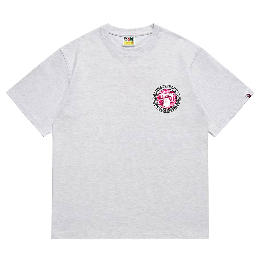 Bathing Shark and ape head print T-Shirt NextBlock