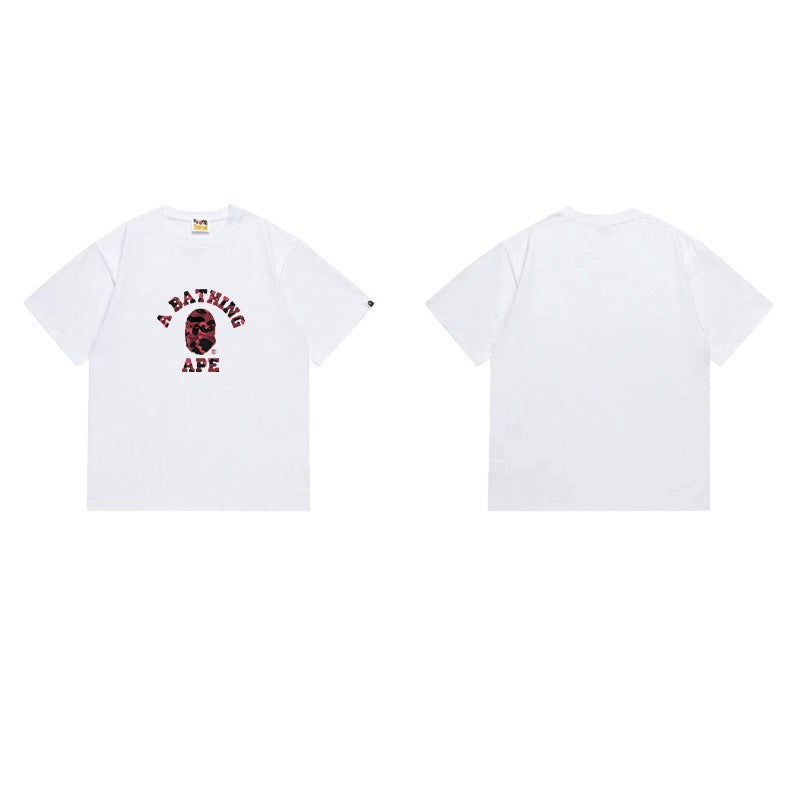 Bathing Shark and ape head print T Shirts NextBlock