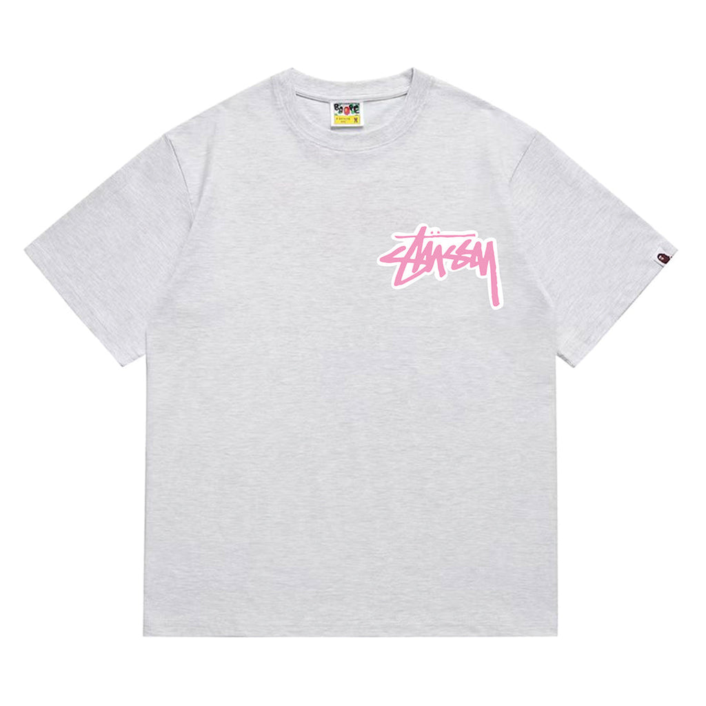 Bathing Shark and ape head print T-Shirt NextBlock