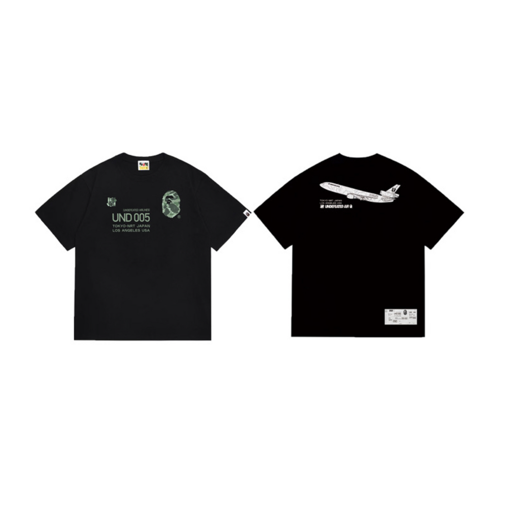 Bathing Shark and ape head print T-Shirt NextBlock