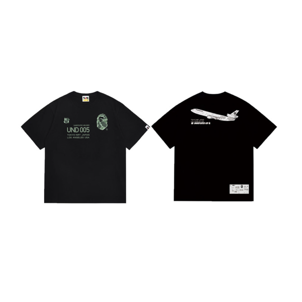 Bathing Shark and ape head print T-Shirt NextBlock