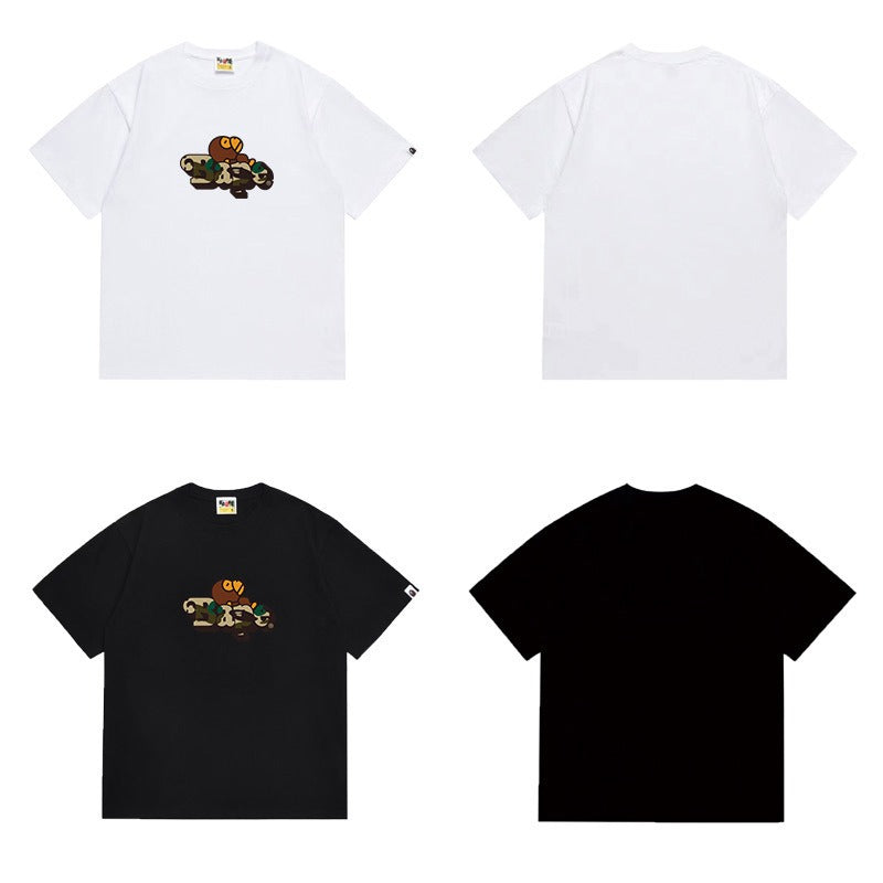 Bathing Shark and ape head print T Shirts NextBlock
