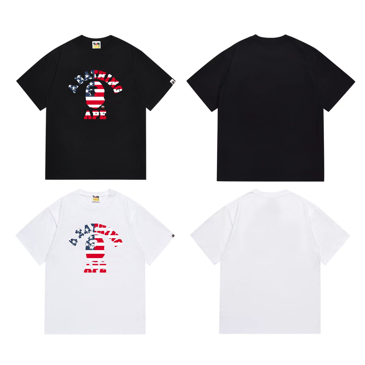 Bathing Shark and ape head print T-Shirt NextBlock