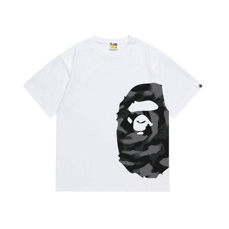 Bathing Shark and ape head print T Shirts NextBlock