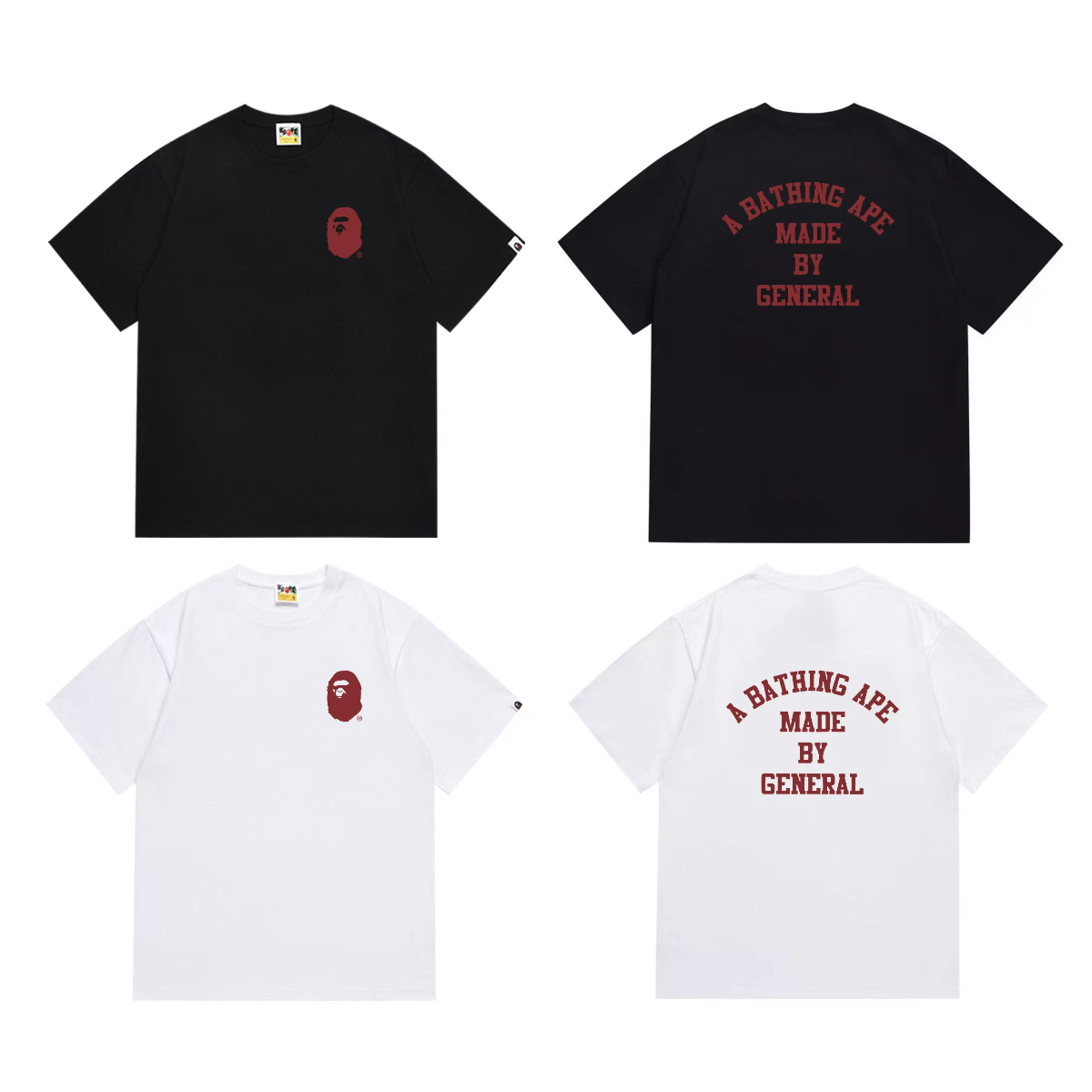 Bathing Shark and ape head print T-Shirt NextBlock