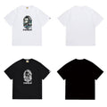 Bathing Shark and ape head print T Shirts NextBlock