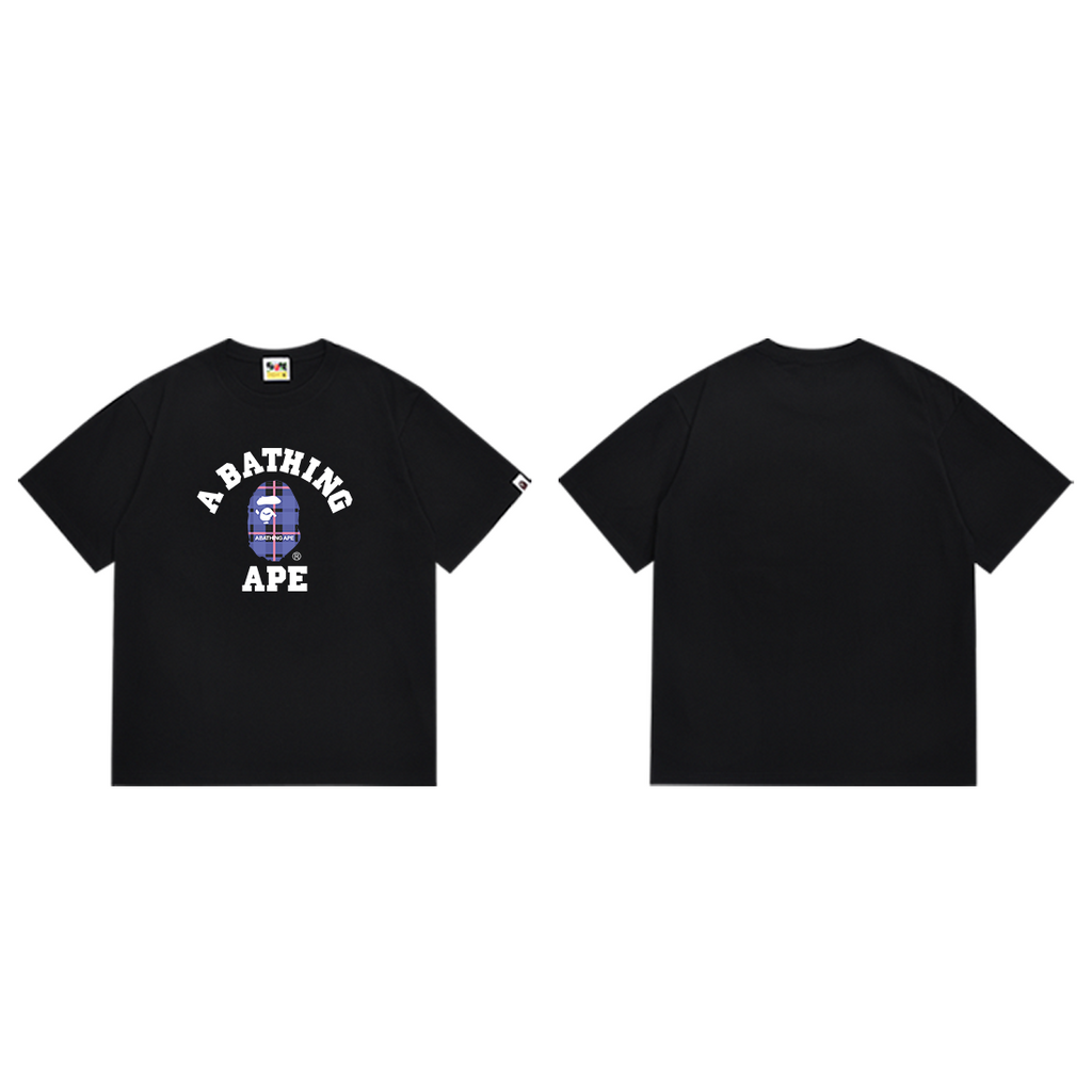 Bathing Shark and ape head print T-Shirt NextBlock