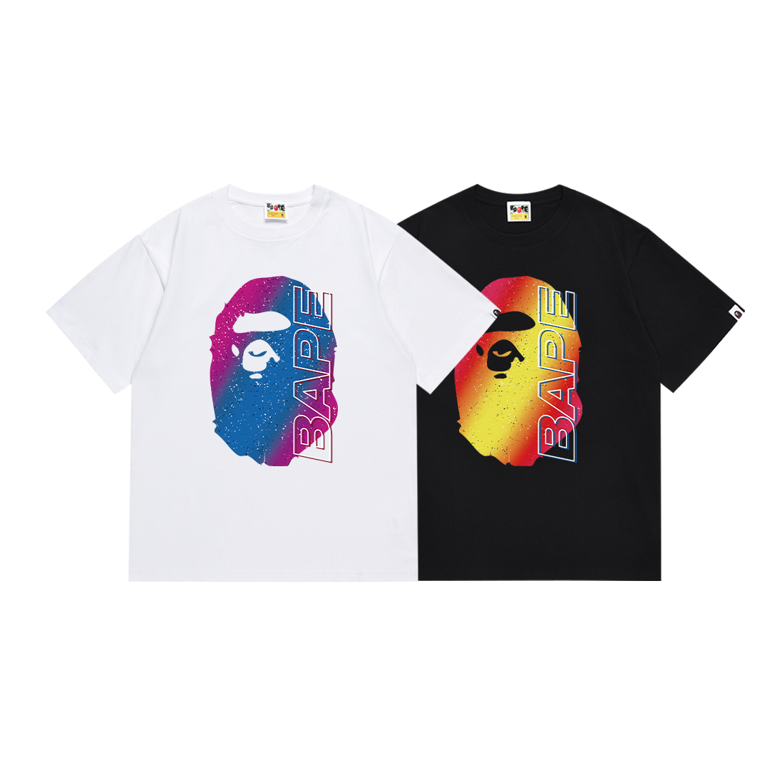 Bathing Shark and ape head print T Shirts NextBlock