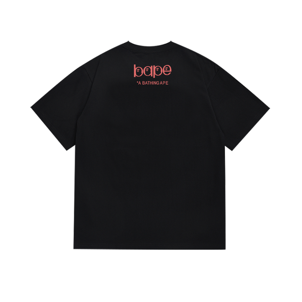 Bathing Shark and ape head print T-Shirt NextBlock