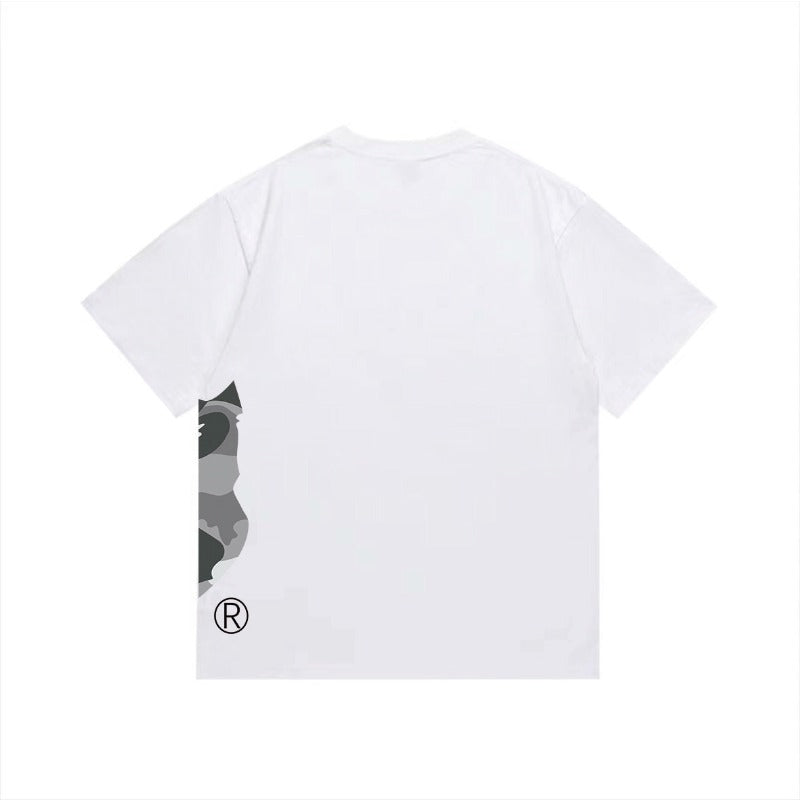 Bathing Shark and ape head print T Shirts NextBlock