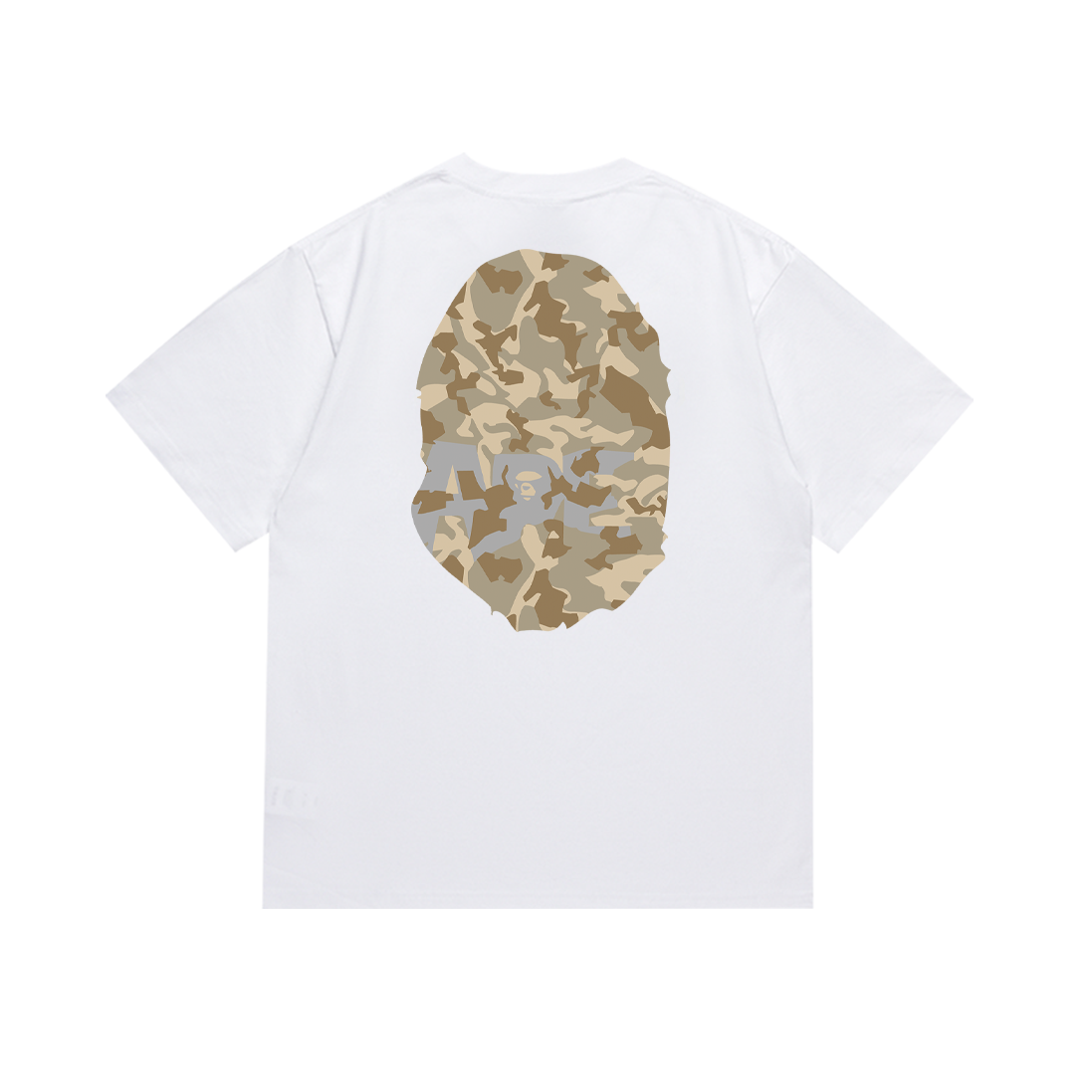 Bathing Shark and ape head print T-Shirt NextBlock