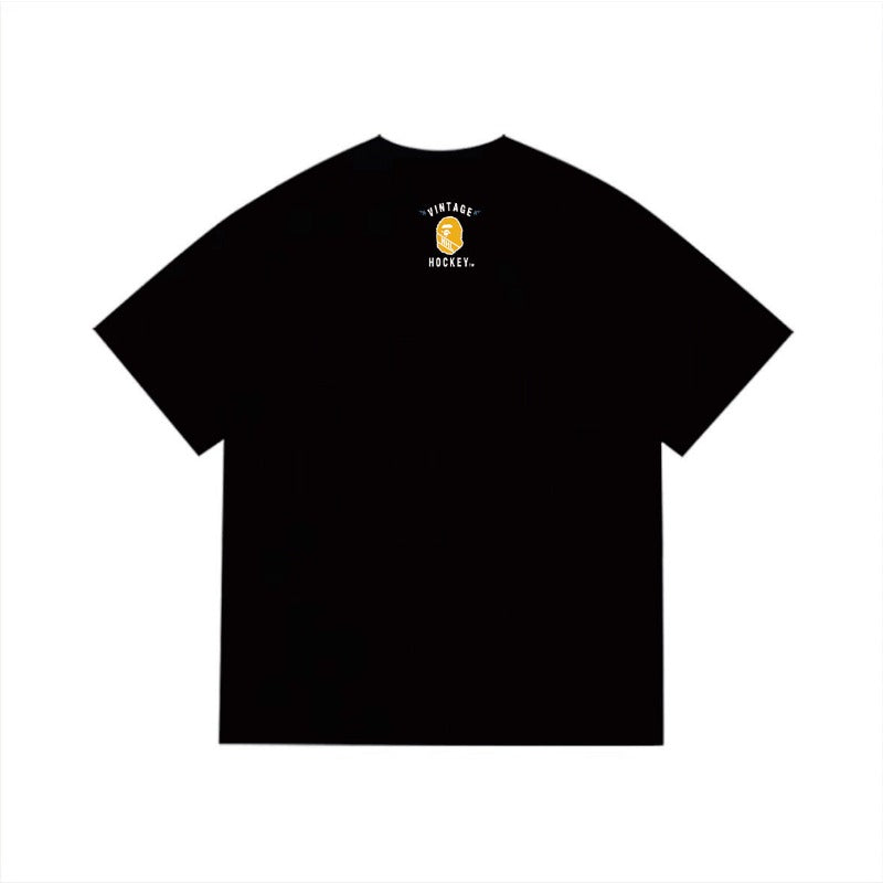 Bathing Shark and ape head print T Shirts NextBlock