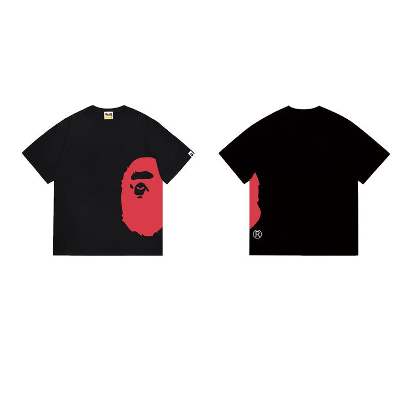 Bathing Shark and ape head print T Shirts NextBlock