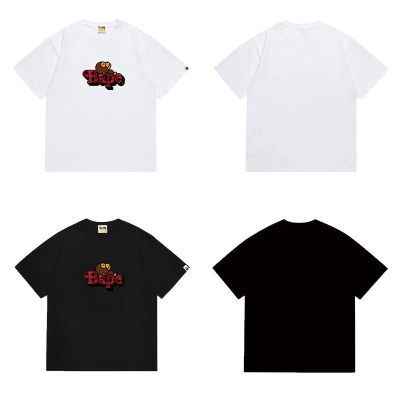 Bathing Shark and ape head print T Shirts NextBlock