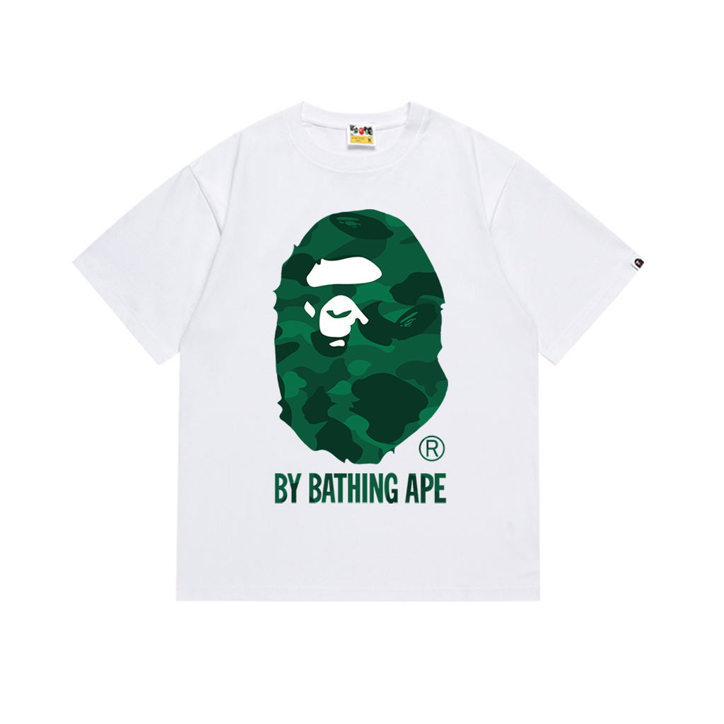 Bathing Shark and ape head print T-Shirt NextBlock