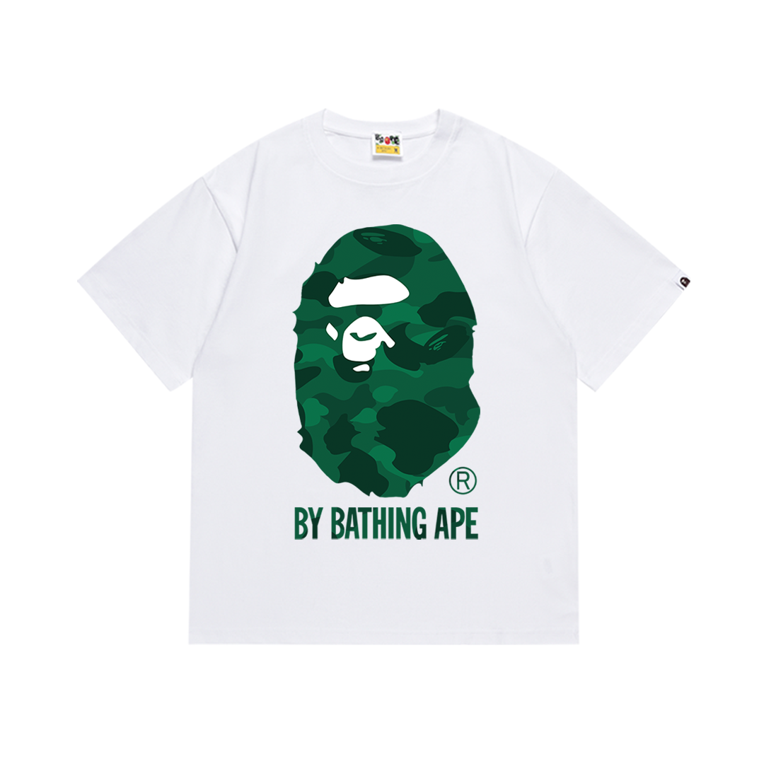 Bathing Shark and ape head print T-Shirt NextBlock