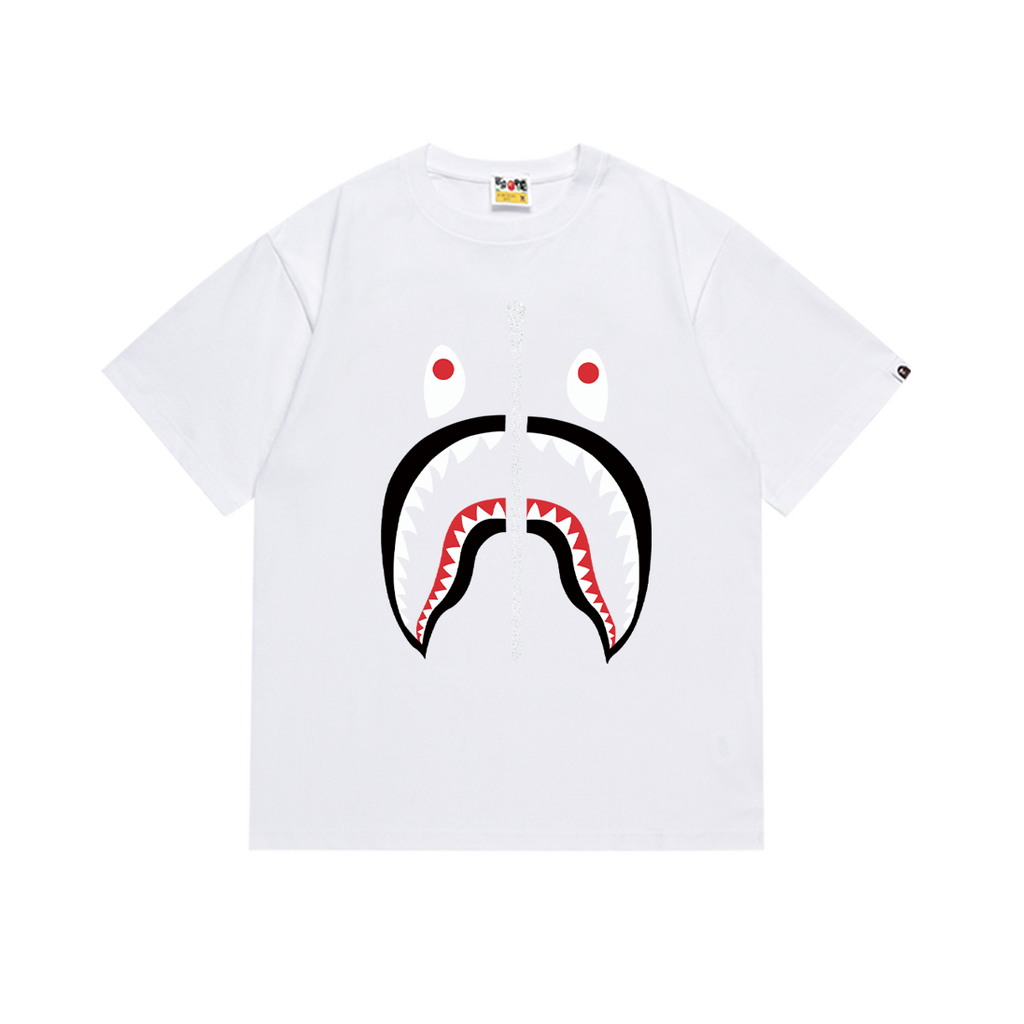 Bathing Shark and ape head print T-Shirt NextBlock