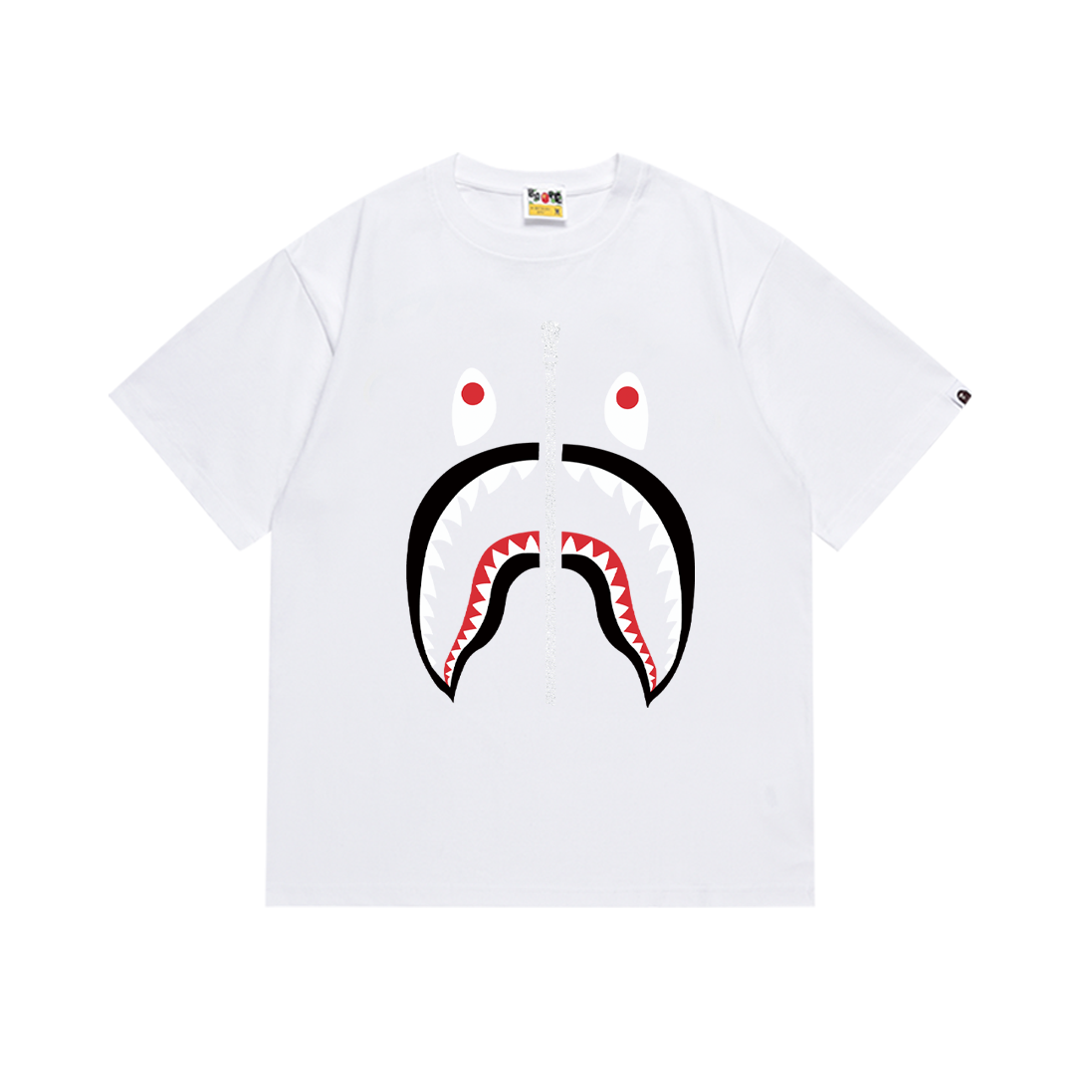 Bathing Shark and ape head print T-Shirt NextBlock