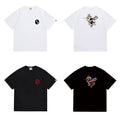 Bathing Shark and ape head print T Shirts NextBlock