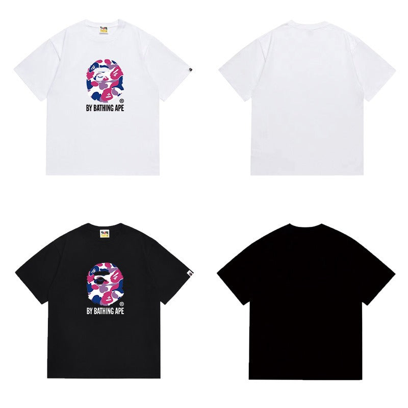 Bathing Shark and ape head print T Shirts NextBlock