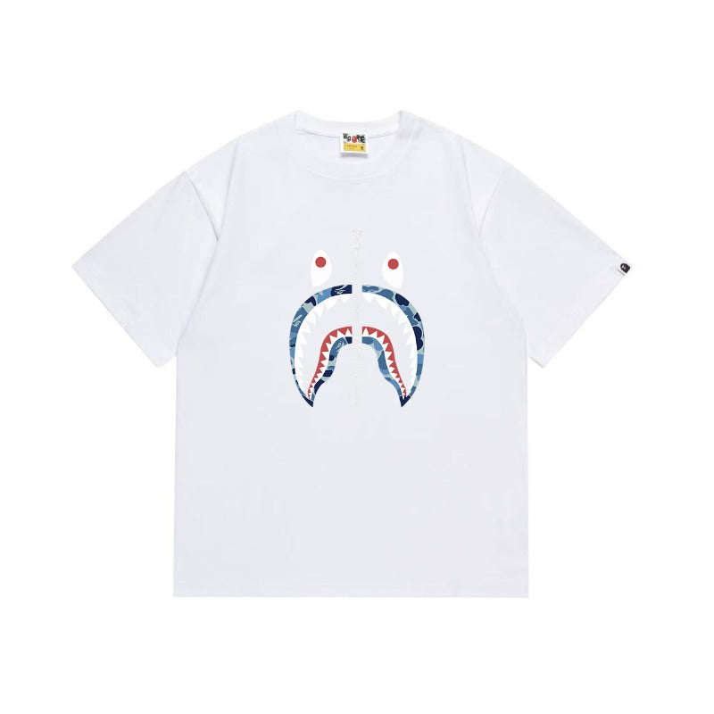 Bathing Shark and ape head print T Shirts NextBlock