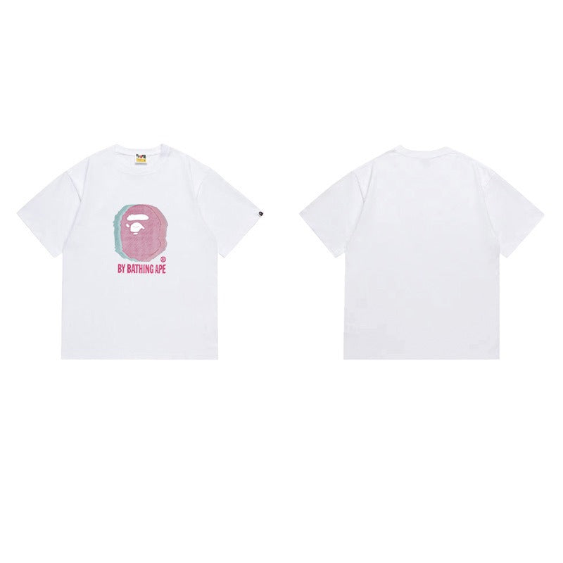 Bathing Shark and ape head print T Shirts NextBlock