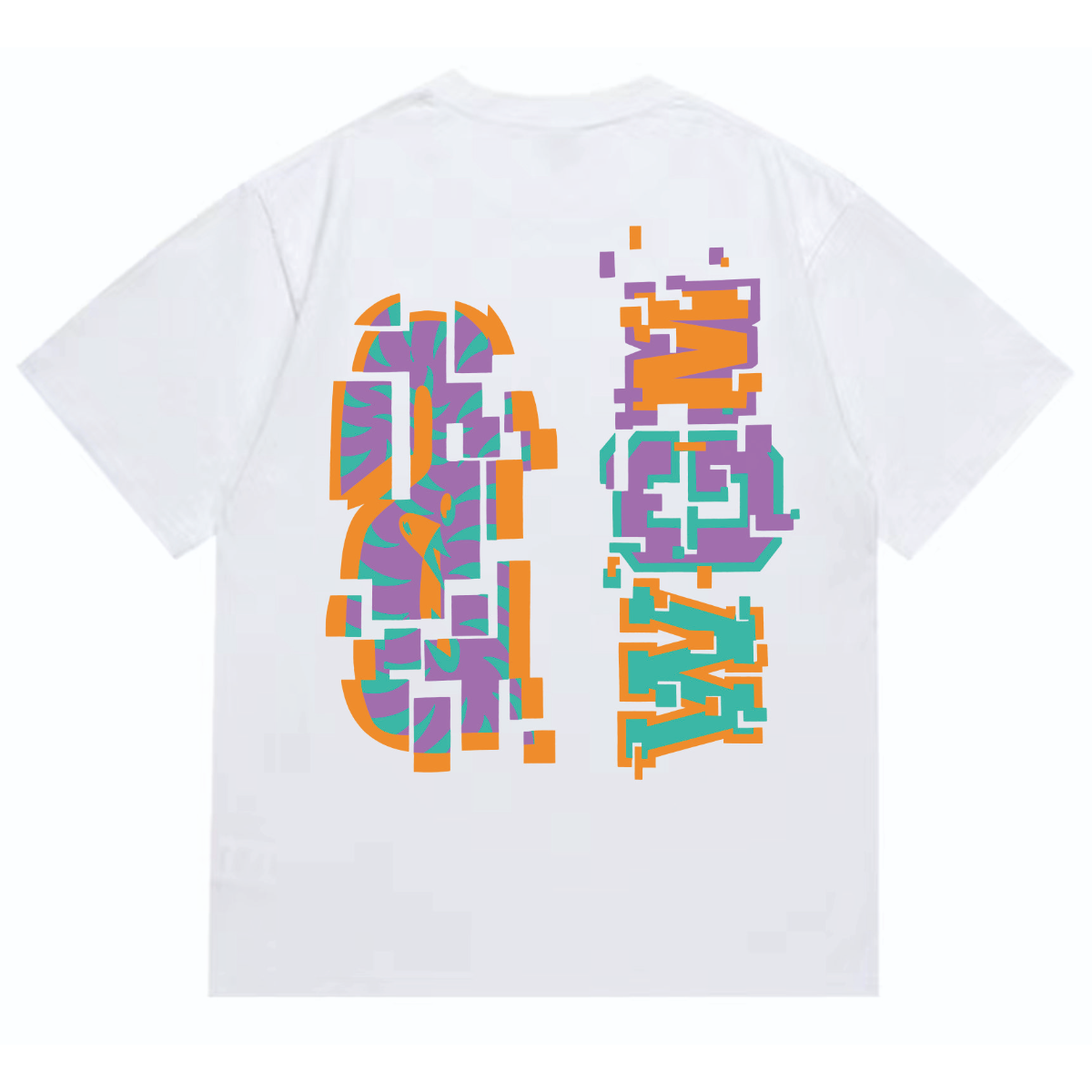 Bathing Shark and ape head print T-Shirt NextBlock