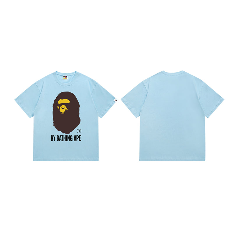 Bathing Shark and ape head print T Shirt NextBlock