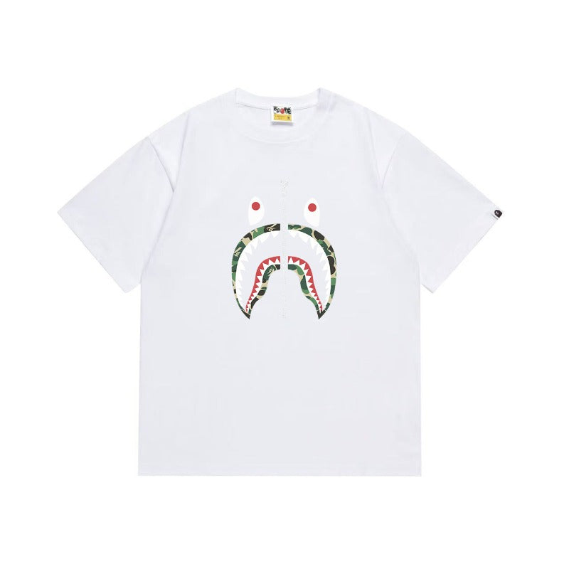 Bathing Shark and ape head print T Shirts NextBlock