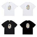 Bathing Shark and ape head print T Shirts NextBlock