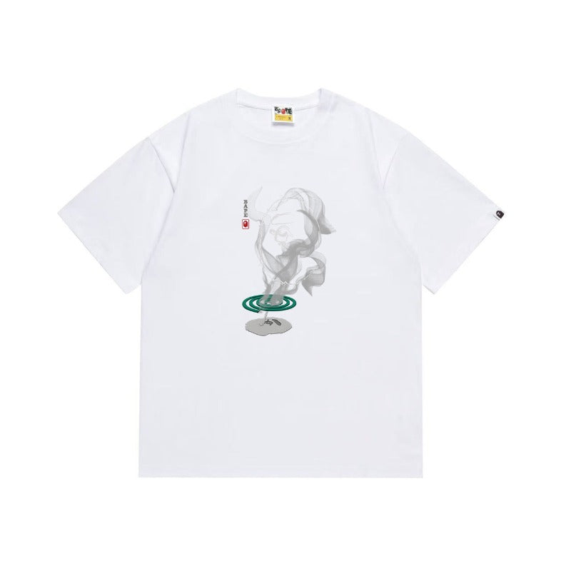 Bathing Shark and ape head print T Shirts NextBlock