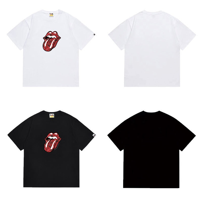 Bathing Shark and ape head print T Shirts NextBlock