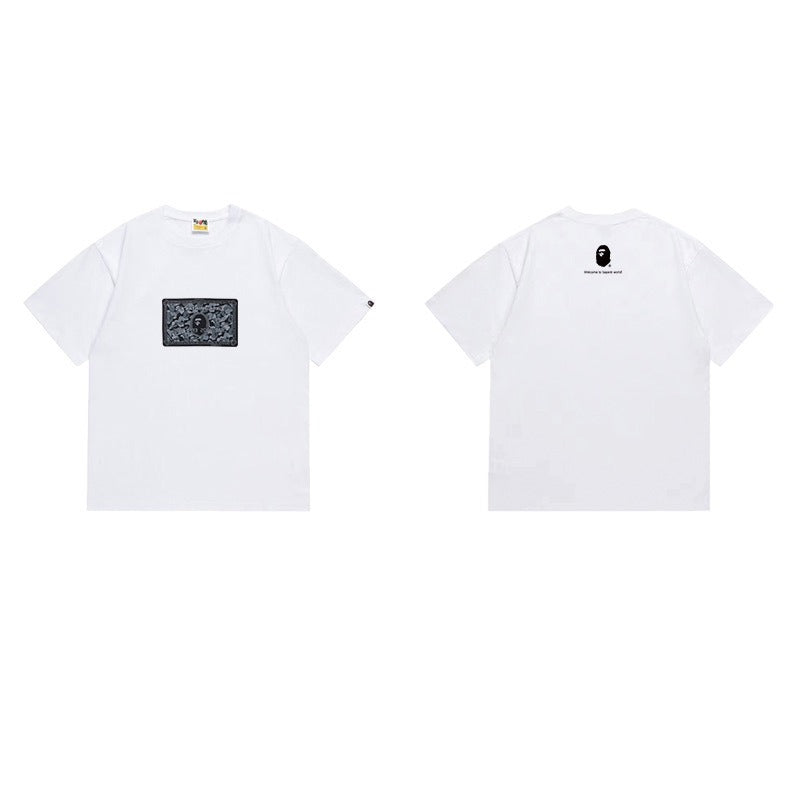 Bathing Shark and ape head print T Shirts NextBlock