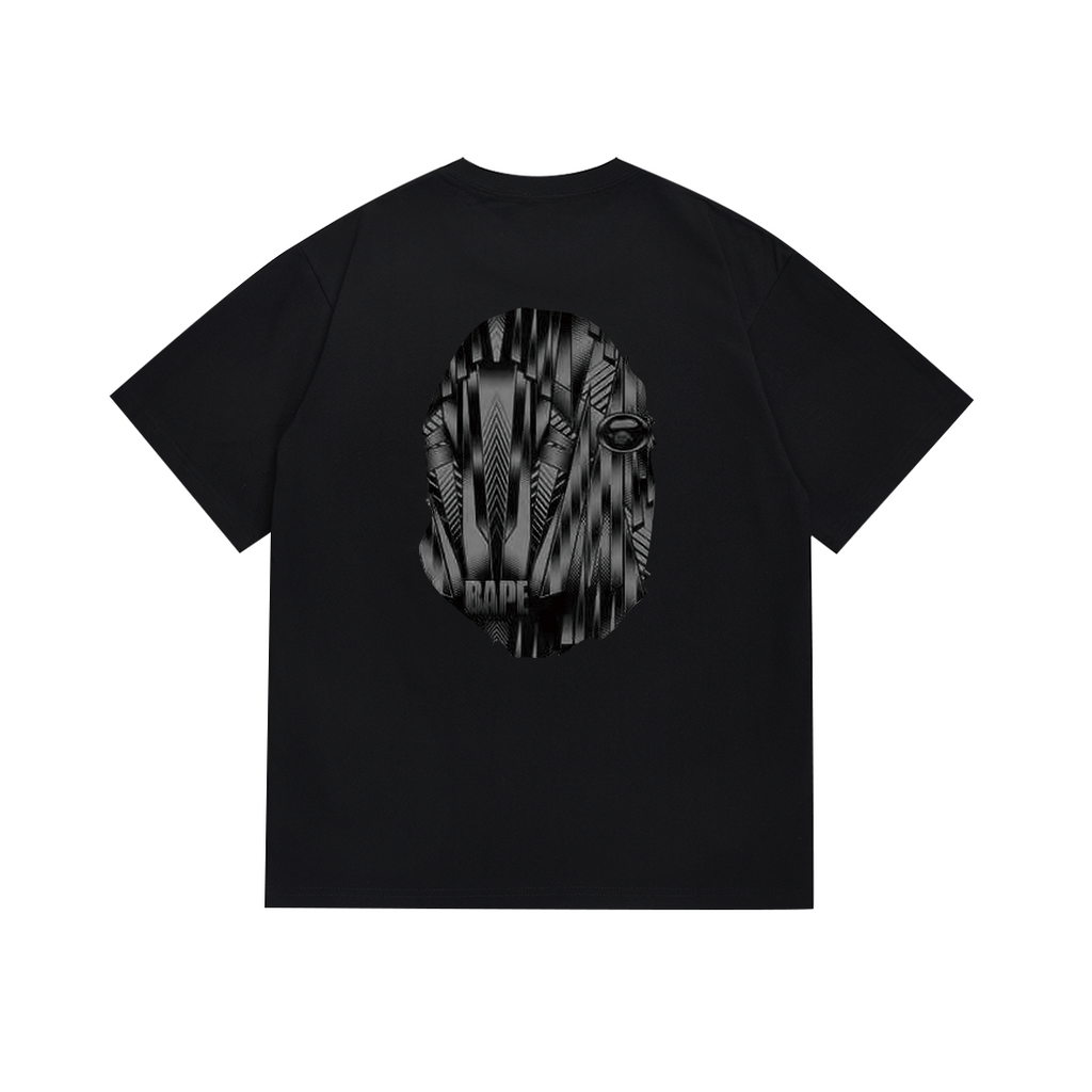 Bathing Shark and ape head print T Shirts NextBlock