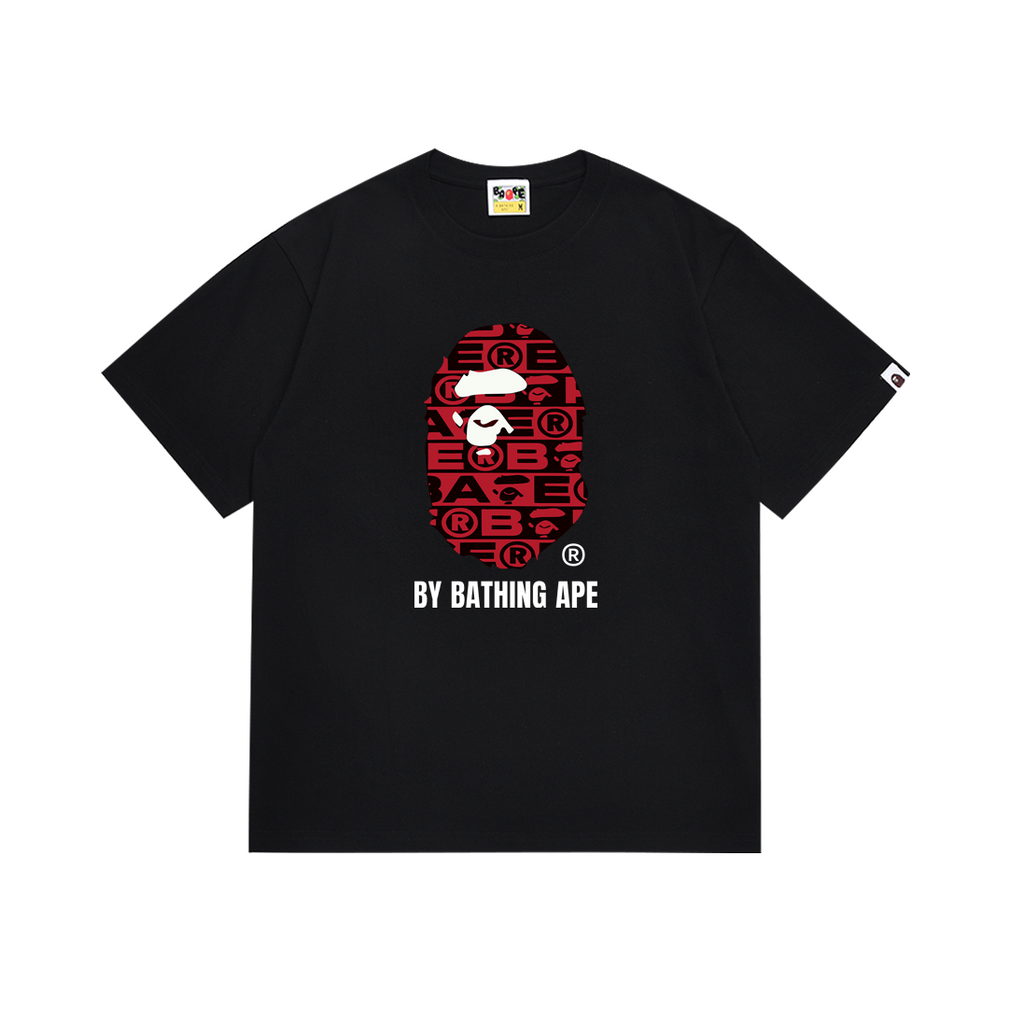 Bathing Shark and ape head print T Shirts NextBlock
