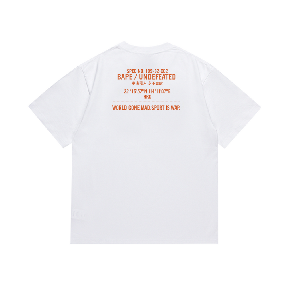 Bathing Shark and ape head print T-Shirt NextBlock