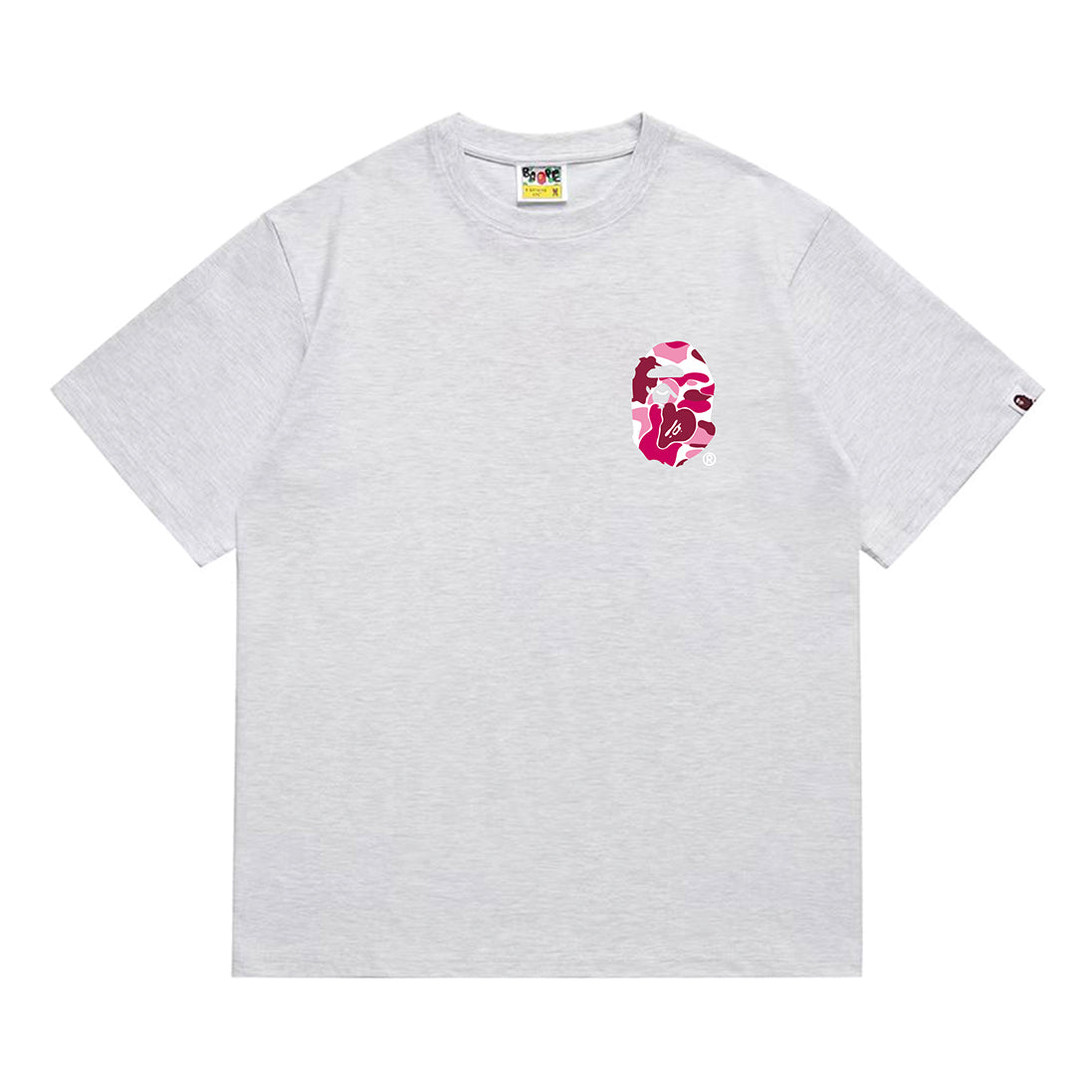 Bathing Shark and ape head print T-Shirt NextBlock