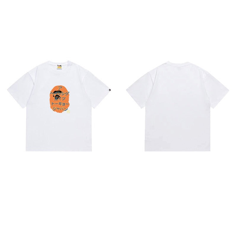 Bathing Shark and ape head print T Shirts NextBlock