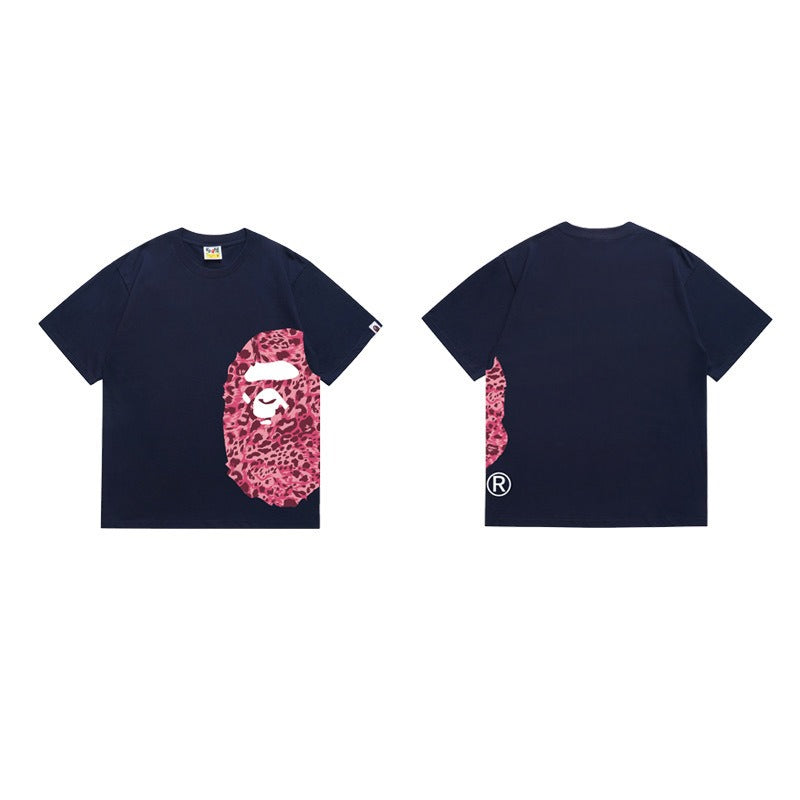 Bathing Shark and ape head print T Shirts NextBlock