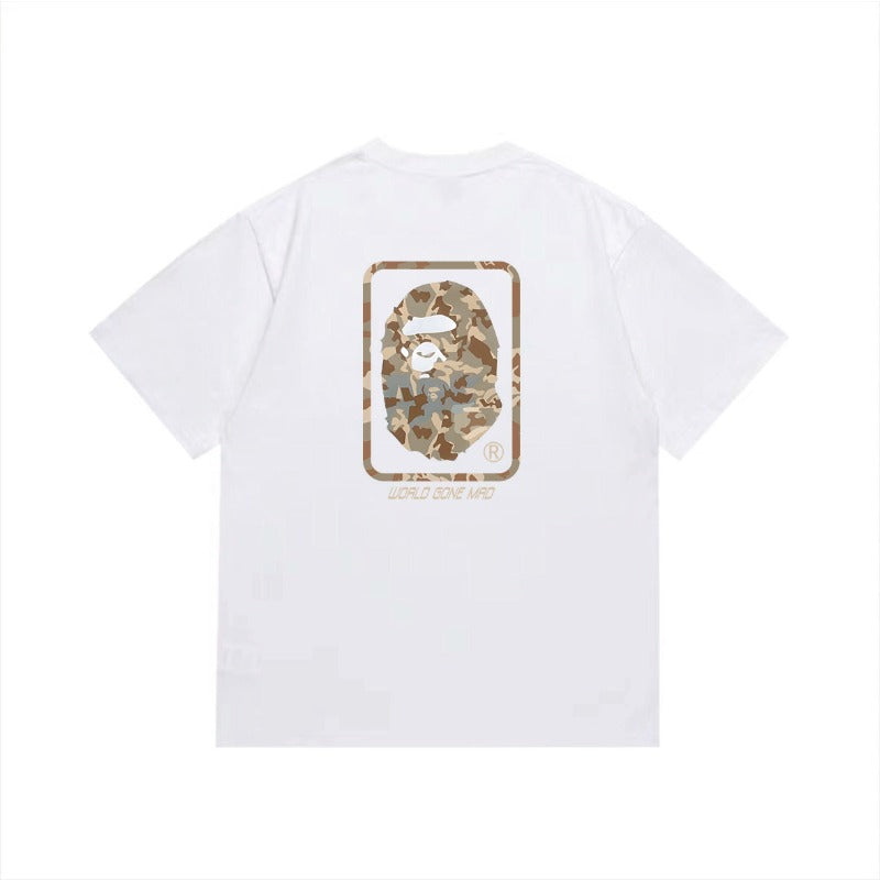 Bathing Shark and ape head print T Shirts NextBlock