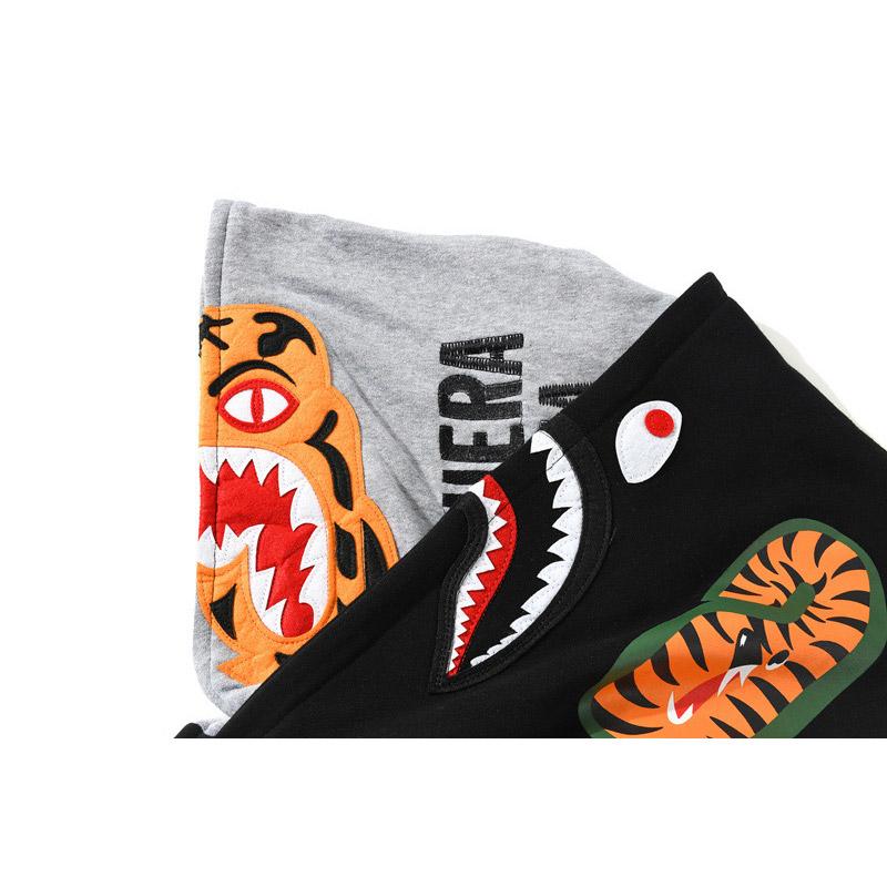 Bathing Shark and ape head print Hoodie Autumn and Winter Camouflage Shark Double Hood Sweatshirt Couple Coat Hip Hop Me NextBlock