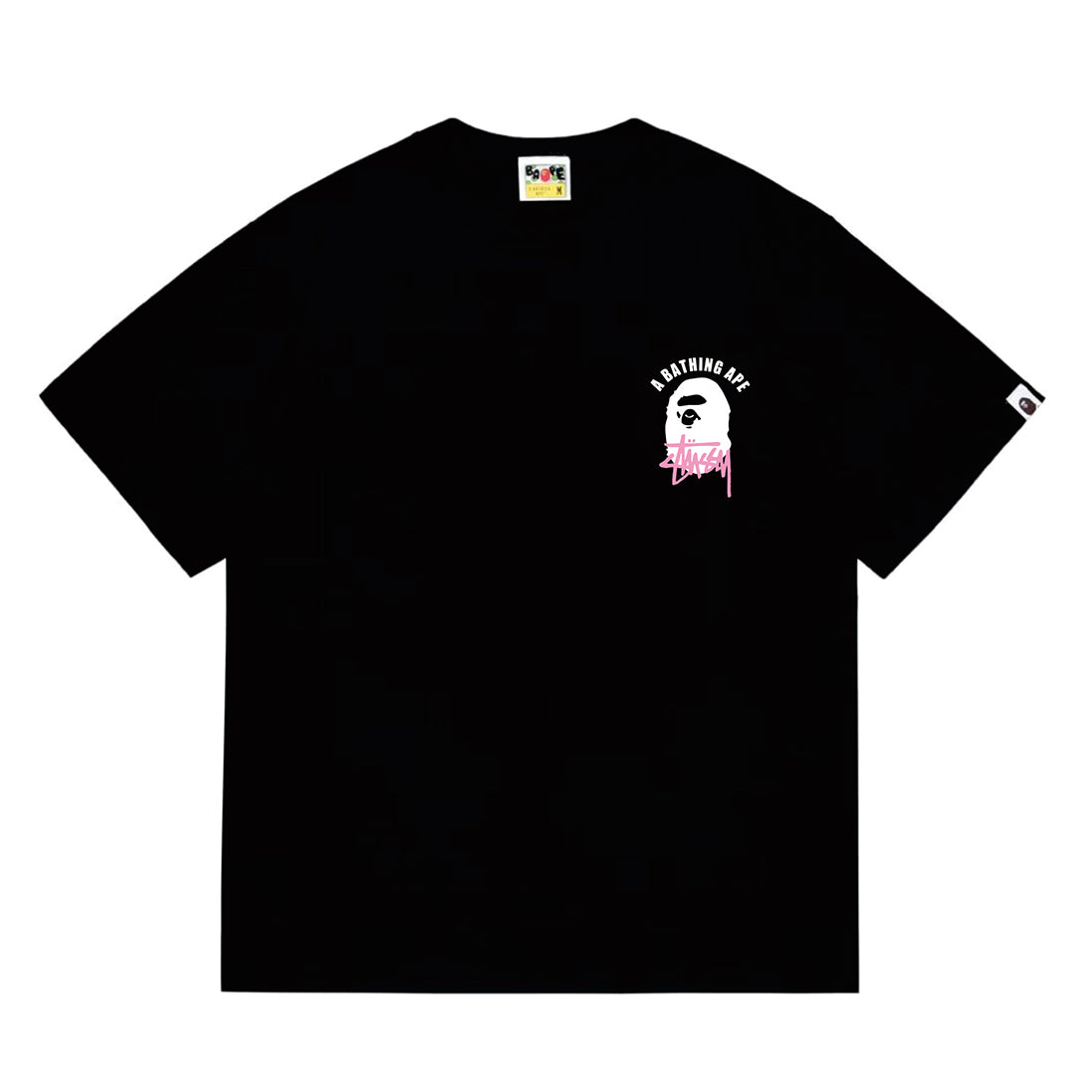 Bathing Shark and ape head print T-Shirt NextBlock